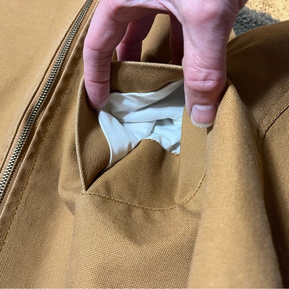 Field & Stream Men’s Workwear Cotton Canvas Faux Sherpa Lined Zip Vest NWOT Sz L - Picture 6 of 11